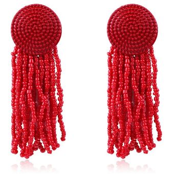 Beads de moda Forma borlas Pendientes Aleación Cuelga Pendientes Mujer Joyería 