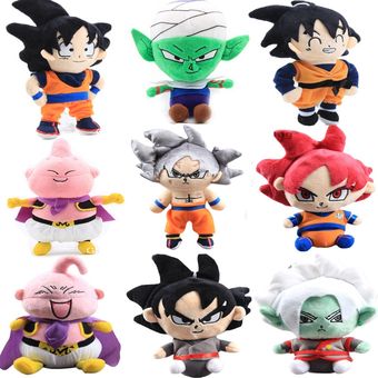 17 estilos de Goku de Dragon Ball Z de peluche de juguete muñeco de Anime Super Saiyan Gohan Zamasu \Broly Piccolo Vegeta Majin Buu regalo juguetes de peluche WOT 