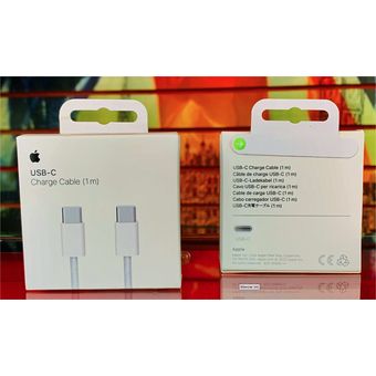 Cable Cargador Apple A2795 Color Blanco Usb-C Trenzado 1 M