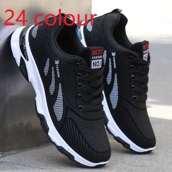 24 colores para caminar Zapatillas de deporte de malla para Hombre zapatos informales con cordones ligeros vulcanizados 