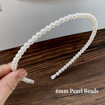 Nuevo aro para el pelo de perlas sencillo a la moda para mujer tocado geométrico a la moda para niña accesorios de adorno para el cabello regalo de joyería PearlH 4 