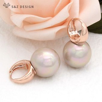 Sz Diseña Nuevos Pendientes De Perlas Redondas Elegantes Y 