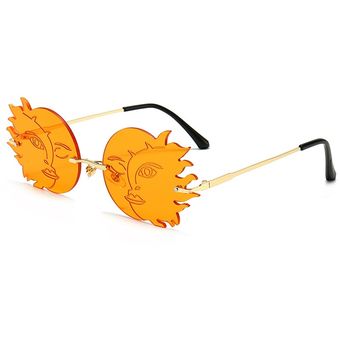 Gafas de sol sin marco Fiesta graciosa Sonrisa Luna Gafasmujer 
