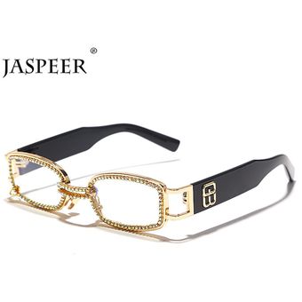 JASPEER-gafas sol rectangulares hombre mujerso 