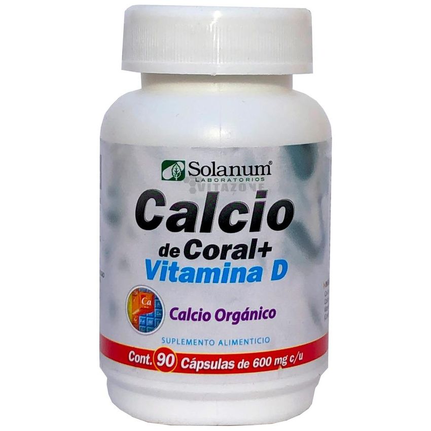 Calcio de Coral + Vitamina D 90 cápsulas de 600 mg