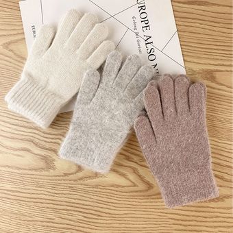 Elastic Full Finger Gloves Warm Thick Cycling Driving Fashio 