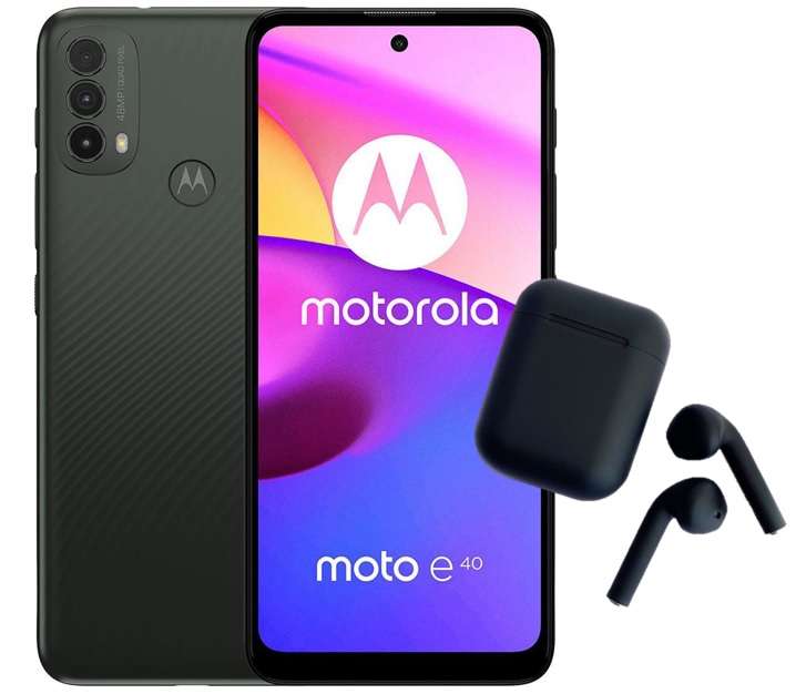 Motorola Moto E40 dual sim 64GB 4RAM+AUDÍFONOS IN EAR - Gris