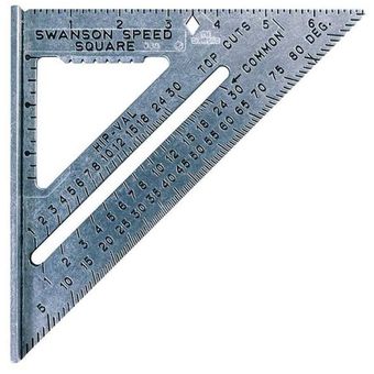 Sistema Británico de aleación de aluminio de la madera de medición cuadrado gris de 7 pulgadas 