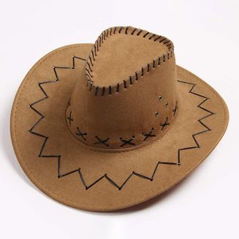Sombrero de cuero artificial con visera ancha para hombre y mujer  s 