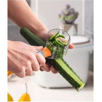 Herramienta de cocina para cortar frutas y verduras con contenedor