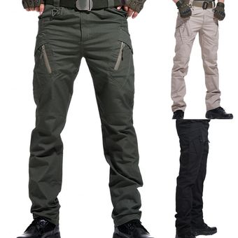 #BLACK Pantalones tácticos militares para correr,ropa informal resi 