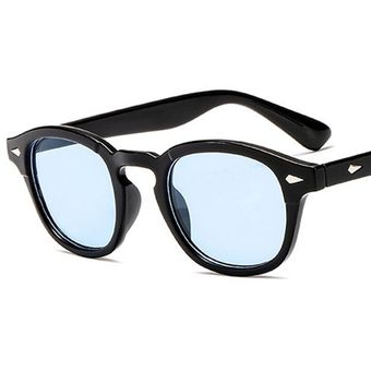 Retro Johnny Depp Style Round Sunglasses Men Clear Tinted De 