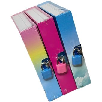 Diarios de unicornio arcoíris, diarios con candado rosa para niñas