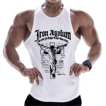 Camiseta de tirantes de algodón para hombre camiseta sin mangas para hombre #black2 