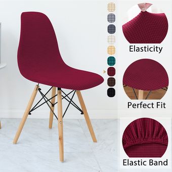 #Grey Funda de asiento con diseño de cuadros de diamante para silla,cubierta de asiento sin brazos,funda silla banquete,Textiles para el hogar 