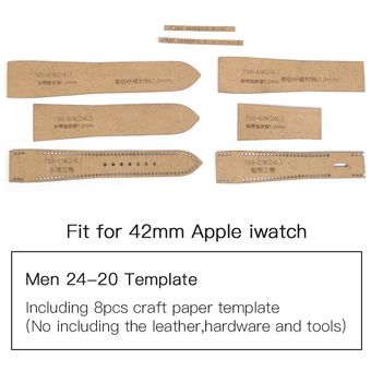 plantilla de papel Kraft de 0,56mm d 1 Juego de correa de reloj plantilla para artesanía de cuero 