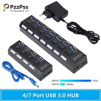 PzzpssUsb 3.0 concentrador Usb concentrador 3.0 más divisor Usb potencia 
