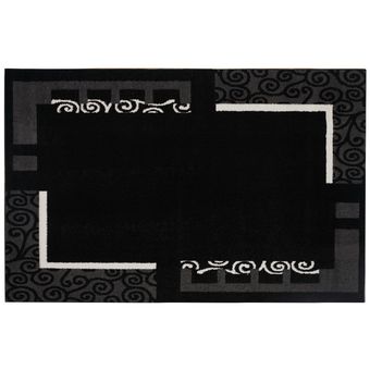 Alfombra Idetex modelo Frize Carved D5 color Negro 