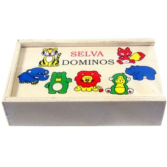 Domino Madera Infantil Juego Didáctico Animales Frutas 