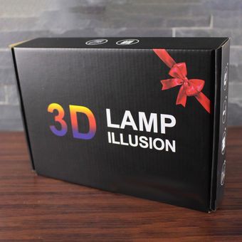 ilusión panel de acrílico de la serie de dibujos animados 3D Diseño Luz de noche LED lámpara de mesa vistoso 