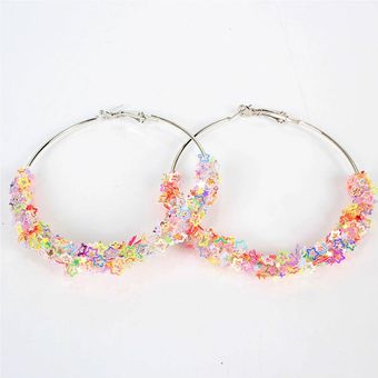 1 Par De Pendientes De Cristal De Diamante De Mujer Nuevos 