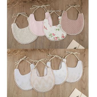 Baberos bordados de algodón para recién nacidos,toalla de 