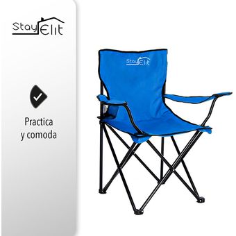 Silla Plegable Playa Camping Incluye Funda Y Porta vaso STAY ELIT