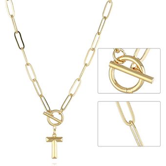 Capital letra collar inicial hip-hop oro alfabeto colgante collar collar collar 