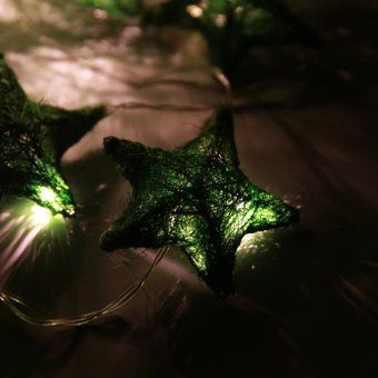 Forma de Estrella con pilas cadena luces LED LED luces de Navidad 