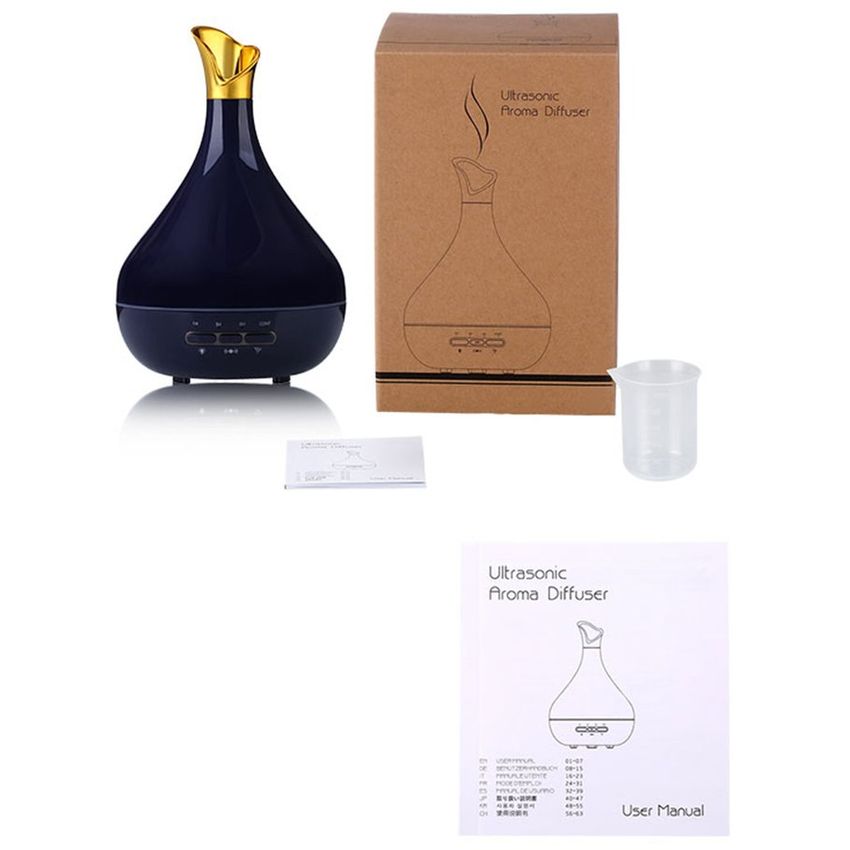 Mini aroma ultrasónico Difusor de aceite esencial Niebla fresca Humidificador Púrpura