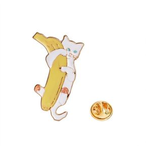 EY Personalidad Cartoon lindo gato Brooch pasadores creativas insignia de Regalo de joyería-Xz363