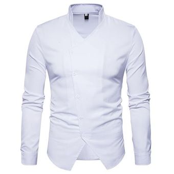 Camisas Para Hombre Manga Larga De Vestir Camisa Formal Slim Fit