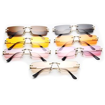 Diseño de marca de gafas de sol de diamante sin marcomujer 