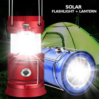 Linterna de Camping LED Solar linterna de supervivencia portátil súper brillante recargable por USB,al aire libre,tormentas,cortes,luz de Camping 