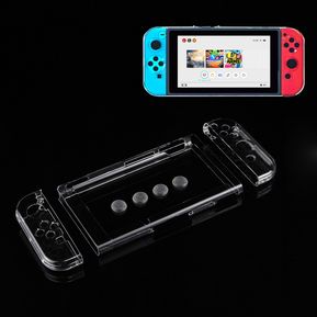 7 En 1 Para Nintendo Switch Crystal Portable Back Protección Caso Hard Shell Cover Caps