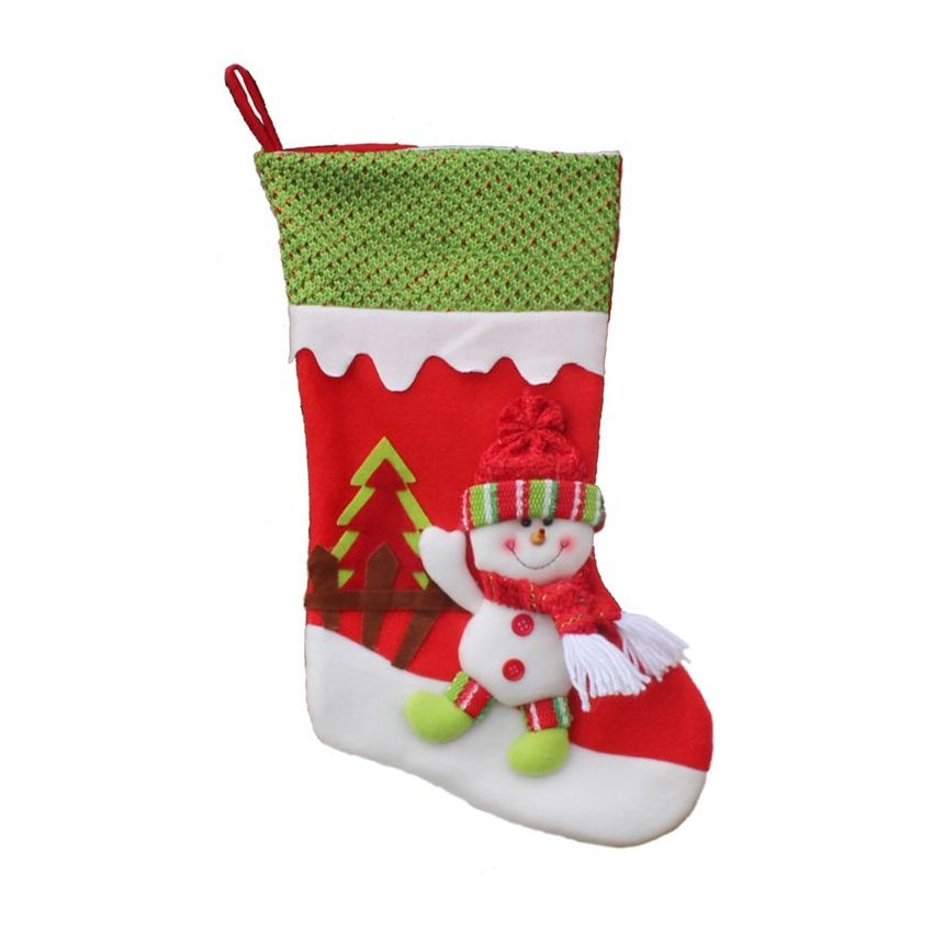 Pull Flannel L Tamaño Calcetines de medias de Navidad Preciosa decoración de ornamentos colgantes 45 cm
