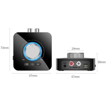 Transmisor Bluetooth para TV, receptor de audio Bluetooth, compatible con 2  auriculares, para TV/auriculares/estéreo doméstico (transmisión de doble  canal) (negro)