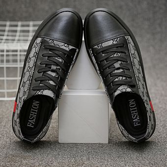 La primera capa de zapatos de cuero Zapatos de cuero casual coreano-gris 
