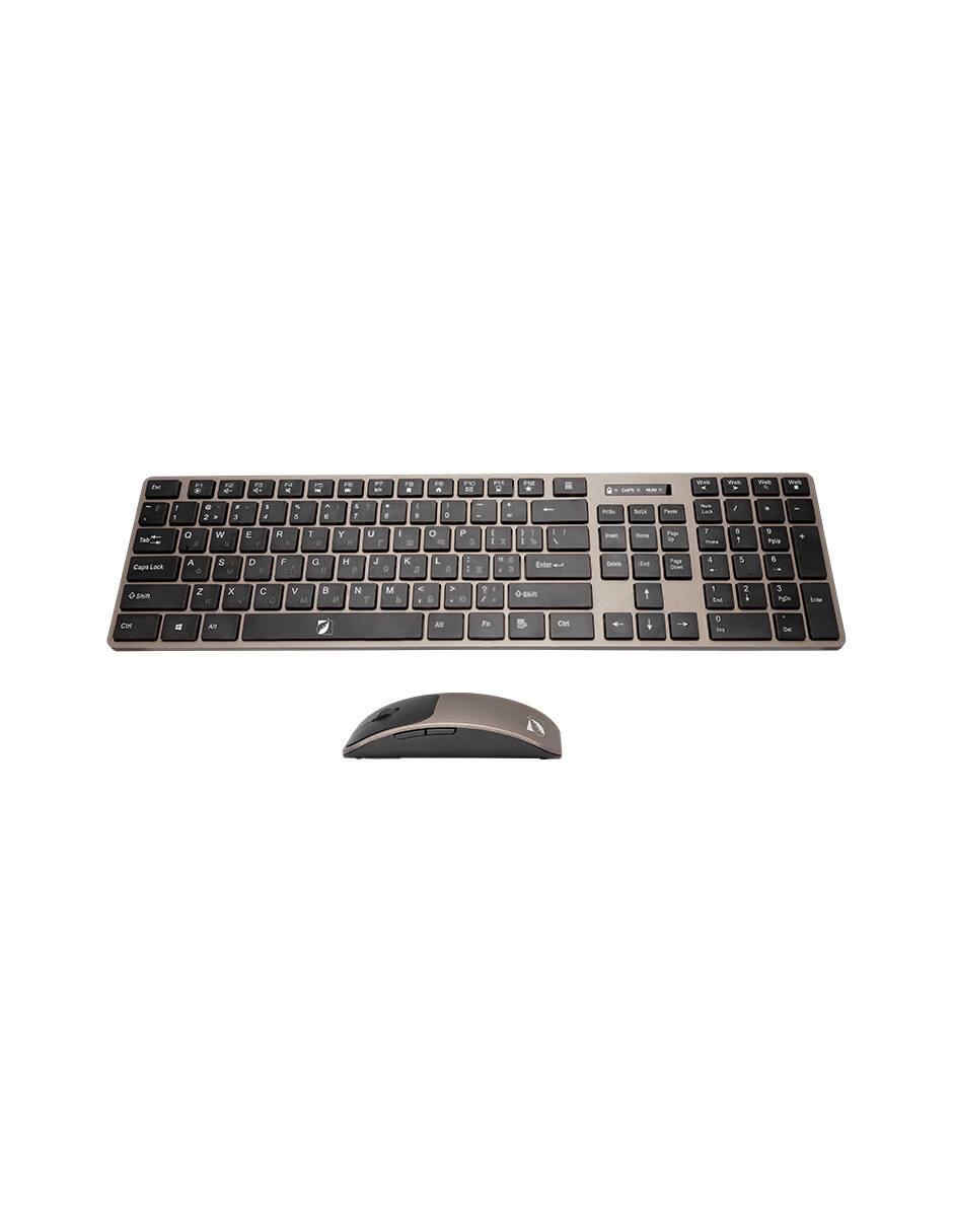 Kit inalámbrico de teclado y mouse multimedia con 1000 dpis Green Leaf