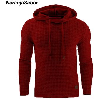 NaranjaSabor Autumn Men's Hoodies Slim Hooded Sweatshirts Mens Coats Male Casual Sportswear Streetwear Brand Clothing N461（#Dark Grey） 