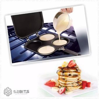 Sartén Doble Cara 4 Secciones Para Pancakes O Huevos GENERICO