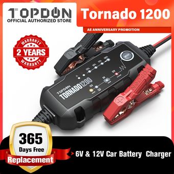 Cargador de batería inteligente para automóvil TOPDON T1200 Cargador de batería para automóvil 
