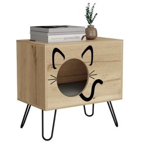 Mueble Auxiliar Fultón Café Claro con Espacio Para Tu Mascota