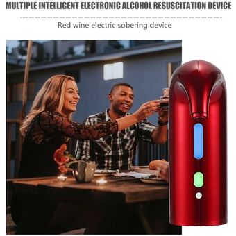 Vino Vertedor eléctrica aireador dispensador de la bomba USB recargable de sidra Decanter Rojo 