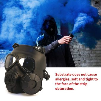 Al aire libre Defensa Niebla brinda a los fanáticos Antigas máscara de la máscara de la cara llena CS campo Montar 