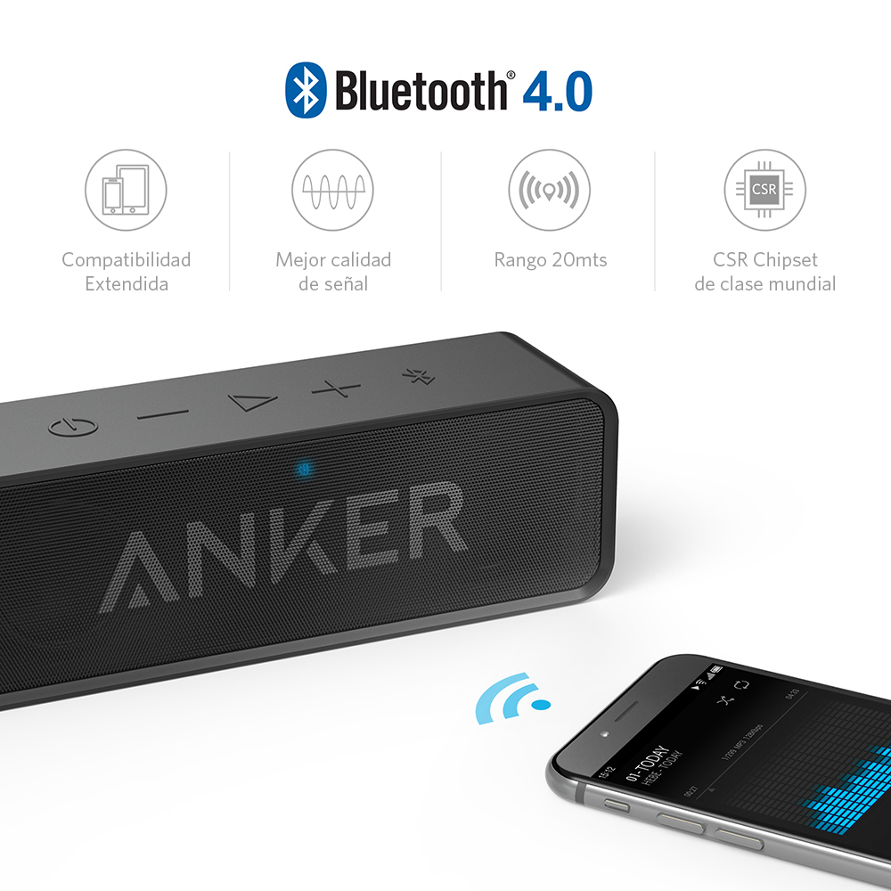 Bocina Bluetooth Soundcore Anker SoundCore Potencia 12W 24 Horas