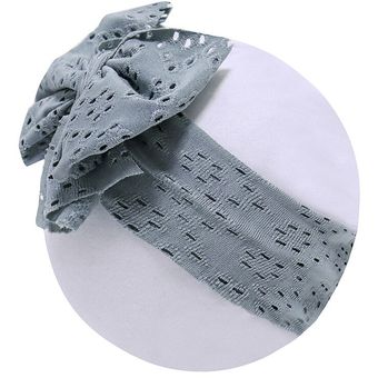 Diademas con agujeros de Color sólido para bebé,lazo grand 