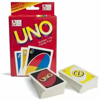 Juego Cartas Uno clásicos de diversión familiar 108 piezas UNO