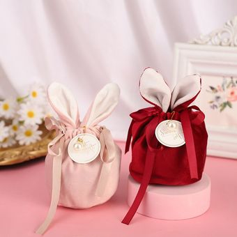 Pascua conejo lindo bolsas de embalaje de regalo de Día de San Valen 