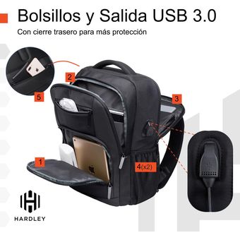 Maleta Trasera Equipaje 45 LApto Para 2 Cascos Moto